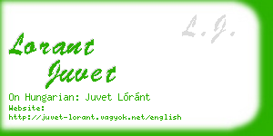 lorant juvet business card